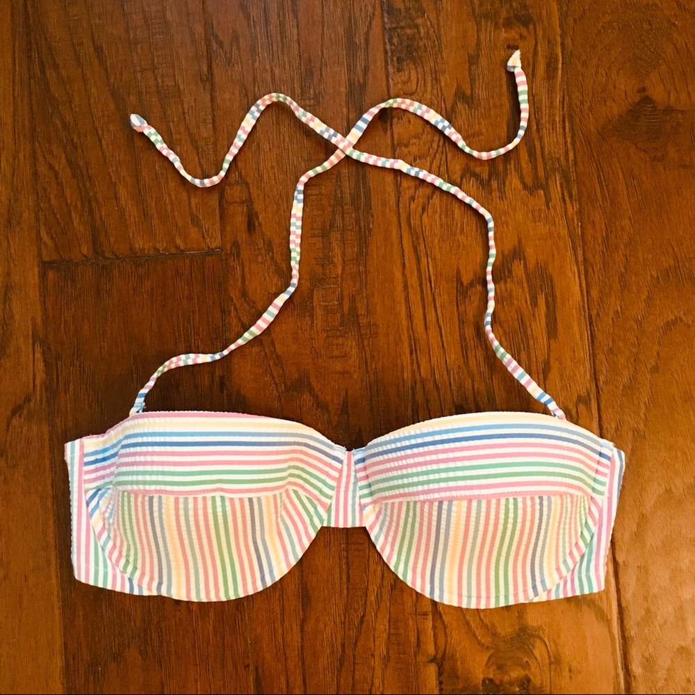NWOT J. Crew Rainbow Seersucker Top - 36D